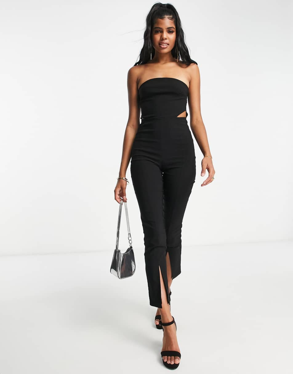 Miss selfridge hot sale black jumpsuit