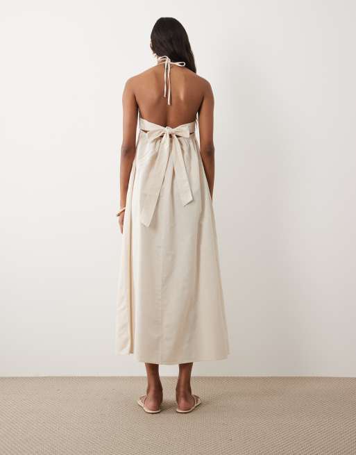 Miss Selfridge – Besticktes Neckholder-Maxikleid, 3 von 4