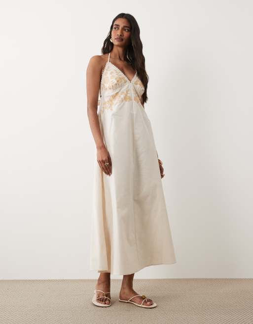 Miss Selfridge – Besticktes Neckholder-Maxikleid, 4 von 4
