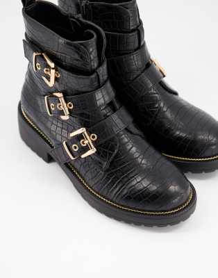 miss selfridge biker boots
