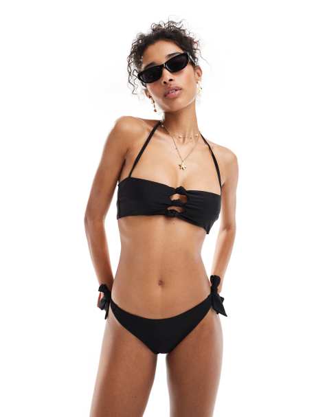 Miss Selfridge bikini in black - view 1