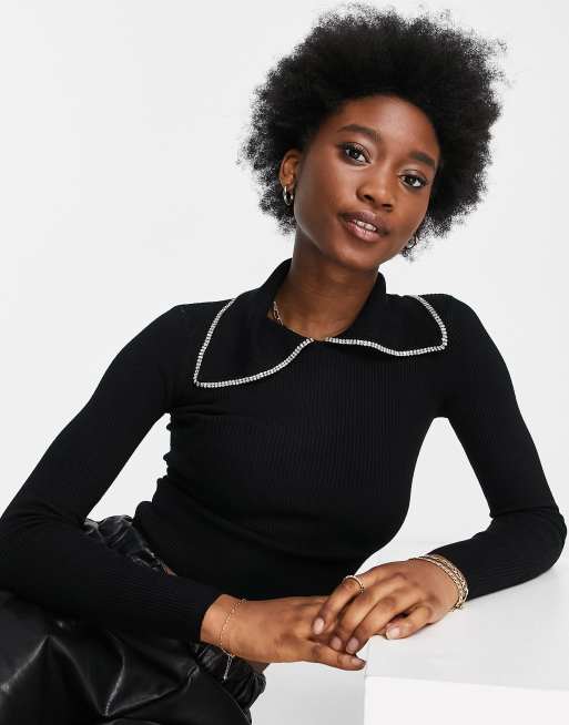 Miss selfridge clearance black jumper