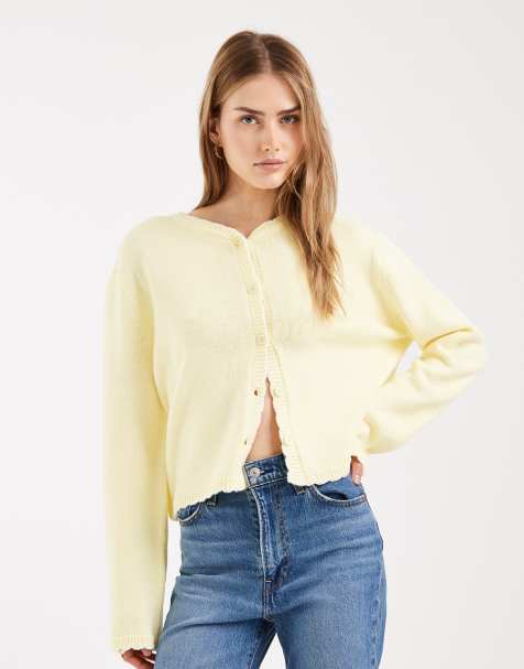 Miss Selfridge blanket stitch cardigan in buttermilk - view 1