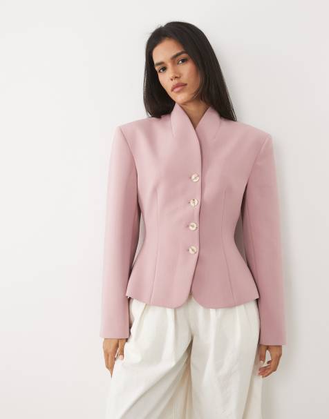Miss Selfridge - Blazer corto senza colletto - view 1