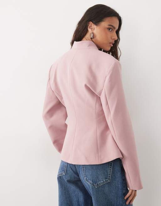 Miss Selfridge - Blazer corto senza colletto, 2 di 4