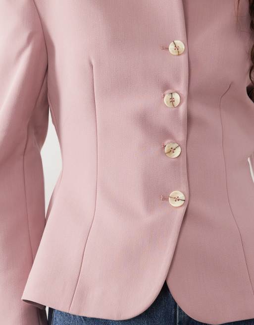 Miss Selfridge - Blazer corto senza colletto, 4 di 4