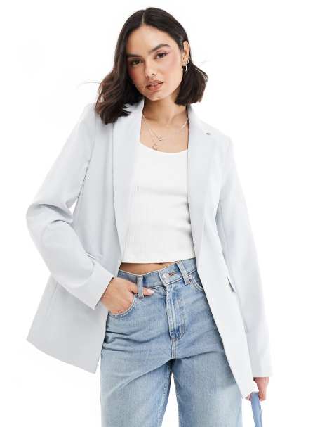 Miss Selfridge blazer in gray blue - view 1
