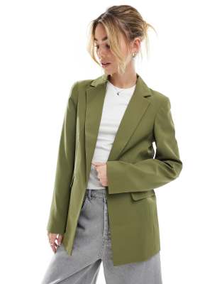 blazer in khaki-Green