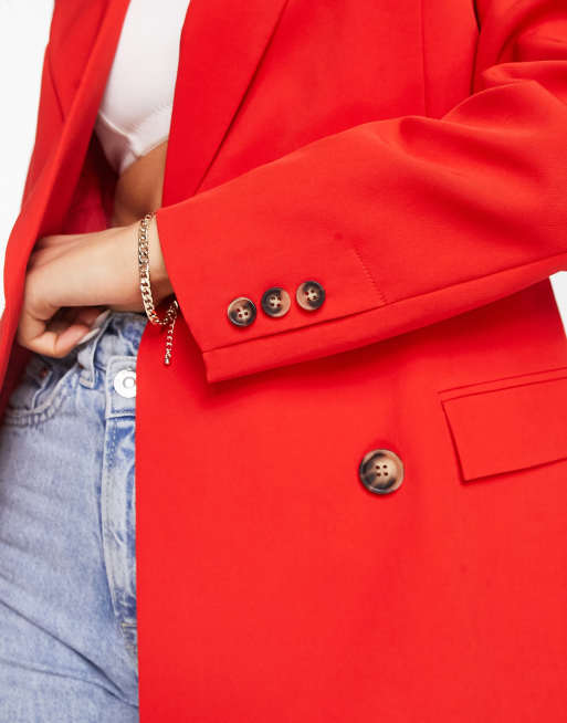 Blazer rouge online long