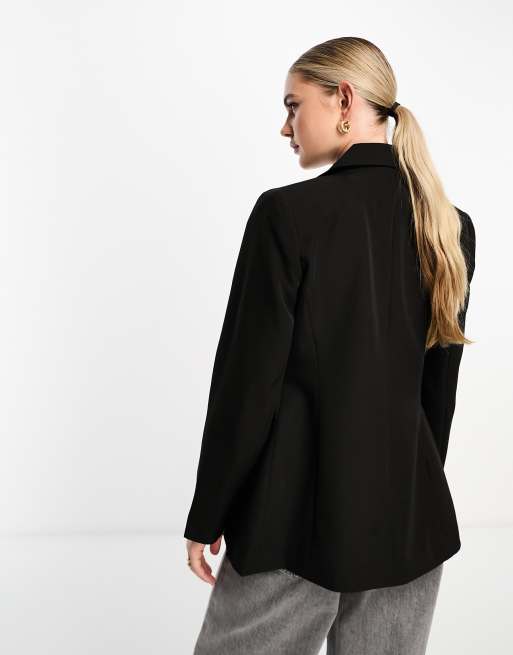 Miss Selfridge - Blazer style militaire à double boutonnage - Noir , 4 de 4