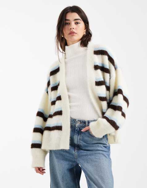Miss Selfridge - Blød cardigan med kant-til-kant-striber - view 1