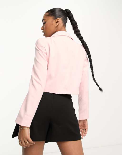 Miss Selfridge – Blekrosa, kort kavaj i militärstil , 2 av 4