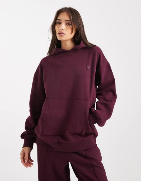 Miss Selfridge - Blommelilla oversized hættetrøje - view 1