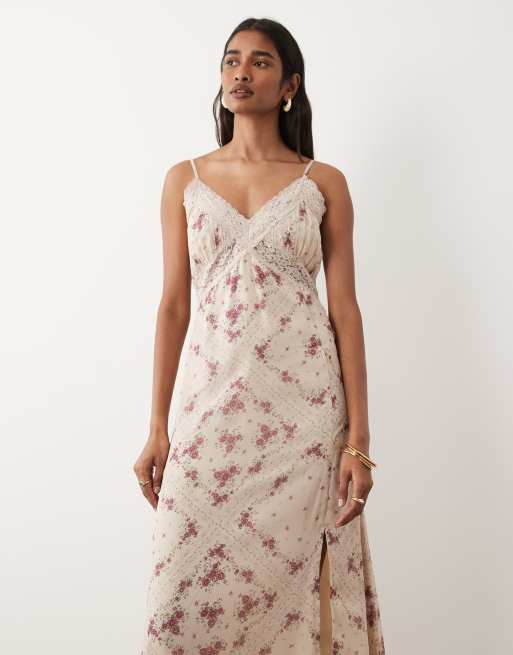 Miss Selfridge – Blommig maxiklänning i chiffong, 2 av 4