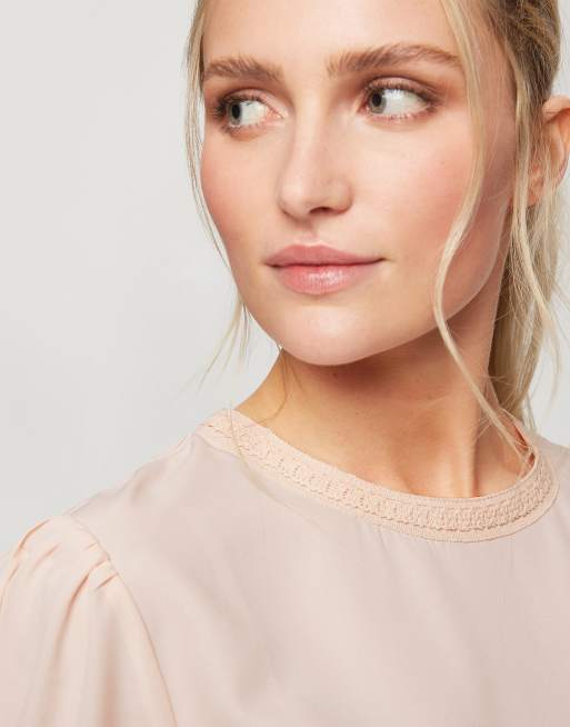 Blouse rose best sale poudré femme