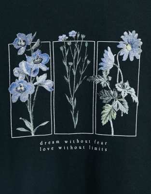 blue floral t shirt