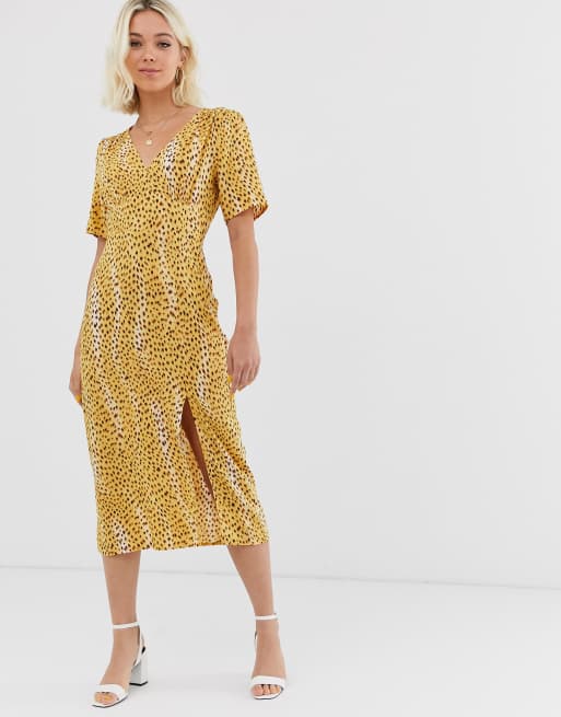 Cheetah midi sales dress