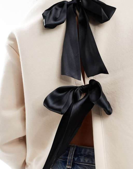 Miss Selfridge – Bluza z kontrastowymi kokardami na plecach, 4 z 4