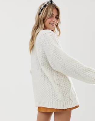 Miss selfridge cropped cardigan in cream store