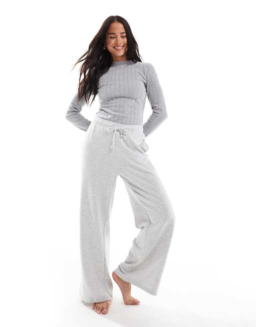 Miss Selfridge - Body accollato a maniche lunghe grigio mélange traforato, 2 di 4