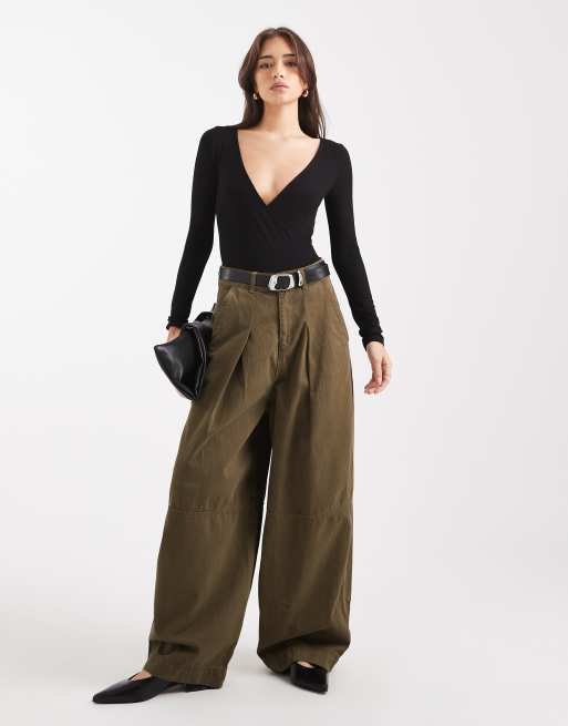 Miss Selfridge - Body cache-cœur à manches longues- Noir, 2 de 4