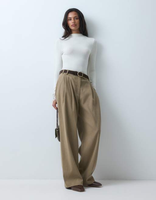 Miss Selfridge body med ståkrage och spetsmudd i vitt, 4 av 5