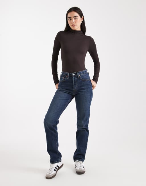 Miss Selfridge - Body modellante color cioccolato con collo alto, 3 di 4