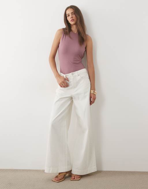 Miss Selfridge - Body morbido rosa con schiena scoperta, 3 di 4