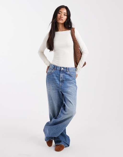 Miss Selfridge - Body sagomato color crema con scollo a barchetta, 2 di 4