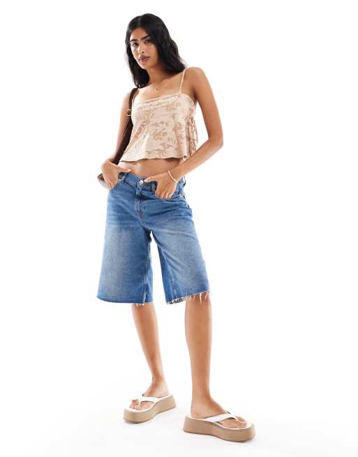 Miss Selfridge - Boho-top med cami-stropper og tekstureret burnout-mønster, 4 af 4