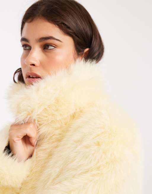 Miss Selfridge - Bomber avec col en fausse fourrure - Babeurre, 2 de 4