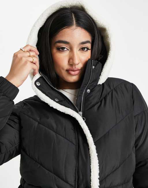 Miss selfridge black outlet puffer jacket