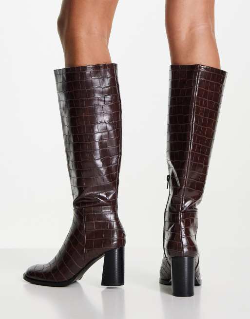 Bottes best sale marron croco