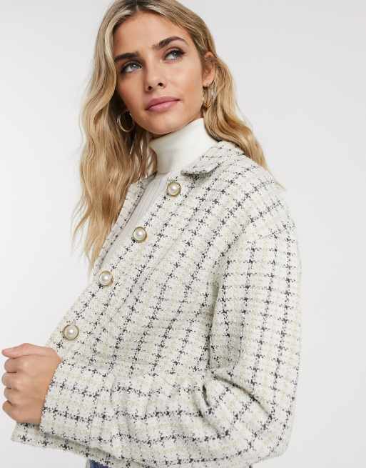 Miss selfridge boucle outlet jacket