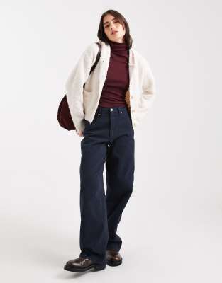 Miss Selfridge Boucle Hooded Button Cardigan In White