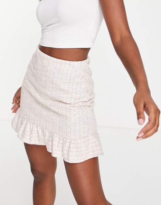 Miss Selfridge - Bouclé minirok in roze, 3 van 4