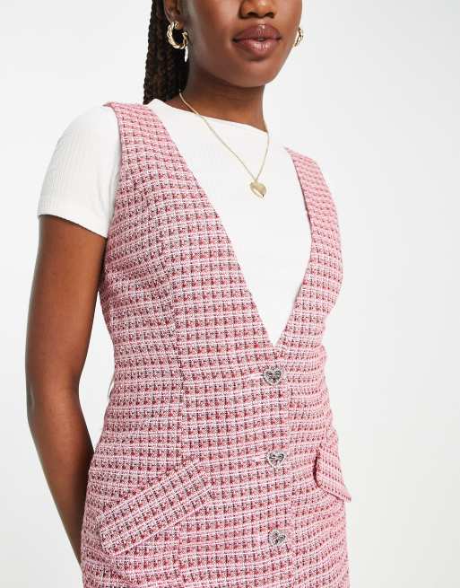 Tweed pinafore best sale dress zara