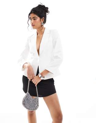 Miss Selfridge Bow Detail Blazer With Lace