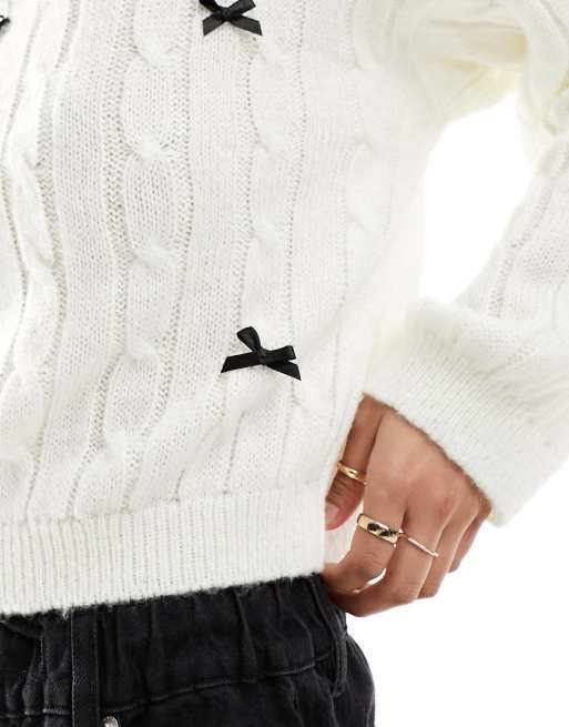 Miss selfridge cable knit jumper deals