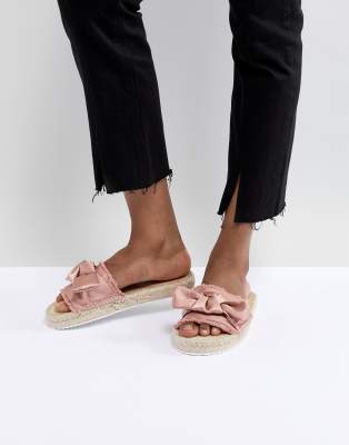 bow espadrille sandals