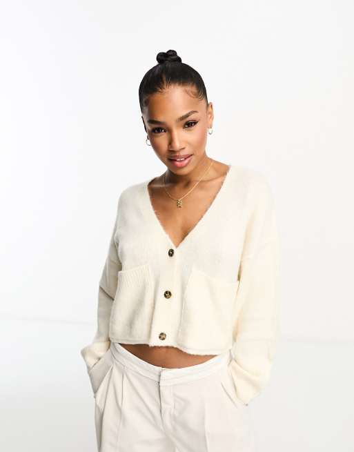 Miss selfridge cropped on sale cardigan in cream