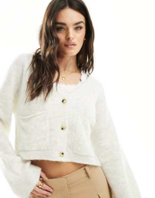 Miss selfridge cropped on sale cardigan in cream