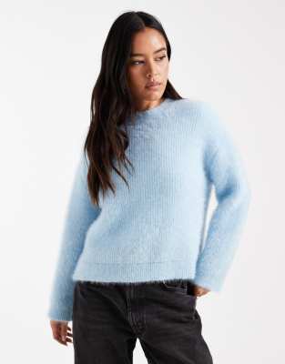 Miss Selfridge Boxy Sweater In Blue
