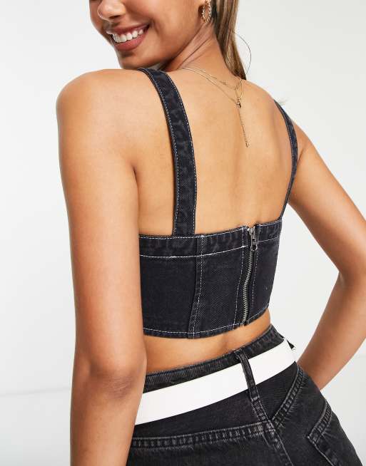 Denim bralet deals