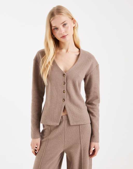 Miss Selfridge – Zestaw z kardiganem z dekoltem w szpic zapinanym na guziki, 2 z 3