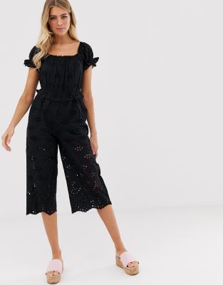 miss selfridge broderie jumpsuit