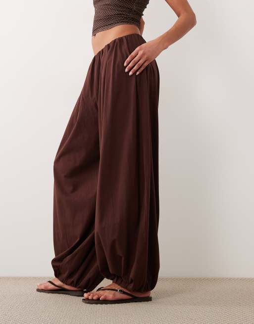 Miss Selfridge - Broek met ballonpijpen in chocoladebruin, 2 van 5