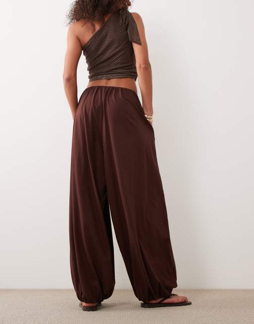 Miss Selfridge - Broek met ballonpijpen in chocoladebruin, 5 van 5
