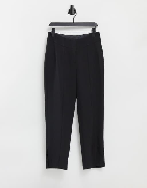Miss Selfridge - Broek met split aan de zijkant in zwart