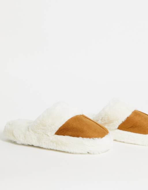 Miss Selfridge Brown flatform slipper